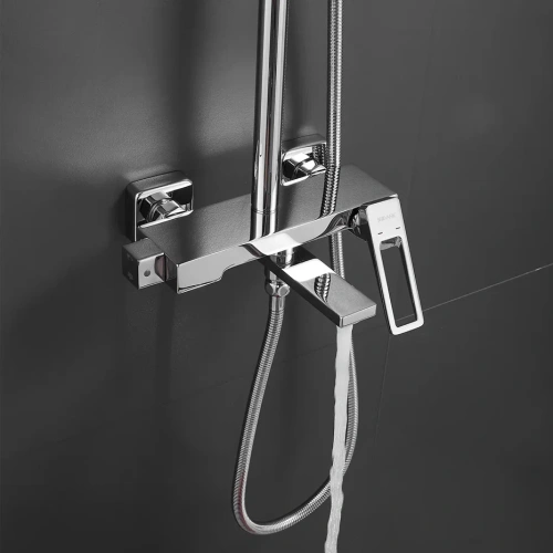 Душевая стойка Shevanik S6836 настенная цвет хром - фото 4