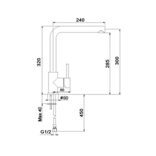 Смеситель для кухни Webert LO940302345 на мойку никель - фото 3