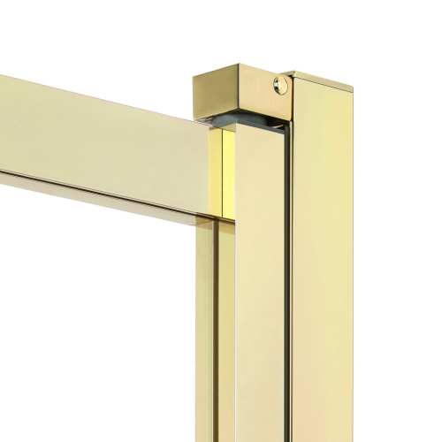 Душевая шторка на ванну New Trendy Sensi P-0101 85х150 стекло прозрачное профиль золото глянцевое ориентация универсальная - фото 4