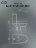 Унитаз напольный с бачком Gid Aventura Tr2192-OR (62206) оранжевый с сиденьем микролифт
