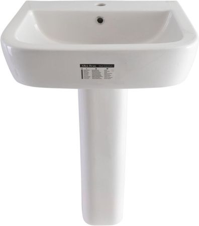 Раковина керамическая Allen Brau Infinity 4.21007.20 60х50 подвесная цвет белый 1 отверстие под смеситель