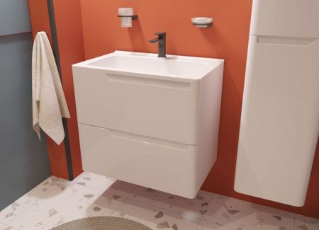 Тумба с раковиной Эстет Kare Luxe ФР-00007073 70х50 подвесная цвет белый