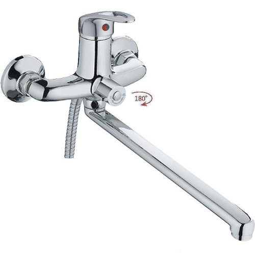 Cмеситель для ванны и душа Haiba HB2215 настенный хром - фото 2