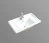Раковина из санфаянса CeramaLux 840-80 83х48 встраиваемая цвет белый 1 отверстие под смеситель