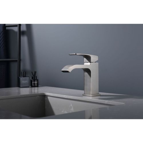 Смеситель Raglo R02 R02.10.09 на раковину серый - фото 5