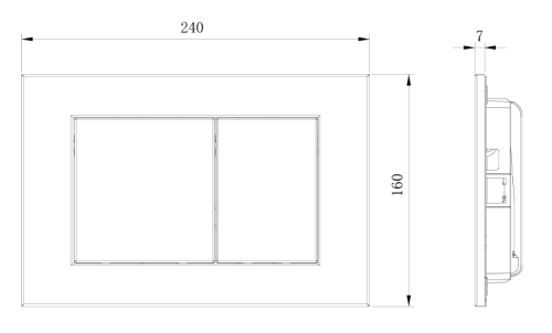 Клавиша смыва механическая Boheme 650/2-SGM цвет графит глянцевый - фото 2