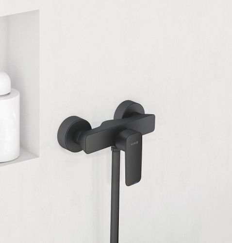 Смеситель Kludi Pure&Style 408413975 настенный черный - фото 2