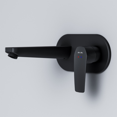 Смеситель Am.Pm Gem F90A72222 встраиваемый в стену черный без термостата