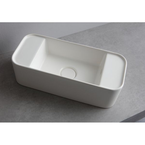 Раковина White Ceramic Geo Mini 51 см W710701 накладная цвет белый глянцевый - фото 2