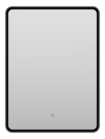 Зеркало с подсветкой Brevita Mercury MER-Rett6-060/80-black 60х80 подвесное