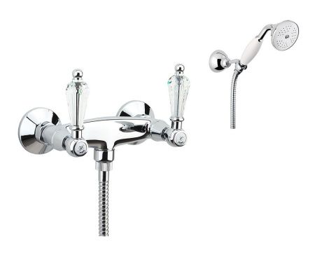Смеситель для ванны и душа Fiore 08CR0602 настенный хром