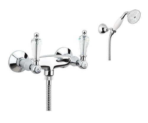 Смеситель для ванны и душа Fiore 08CR0602 настенный хром - фото 2