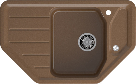 Кухонная мойка Granfest Corner C-800E терракот 79х49 цвет коричневый поверхность матовая
