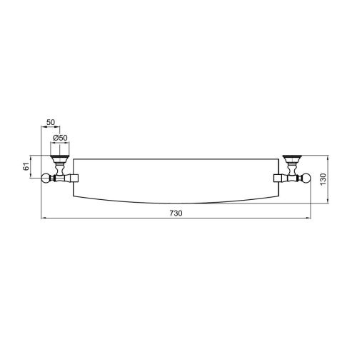 Полка в ванную комнату Webert Karenina KA500701010 - фото 3