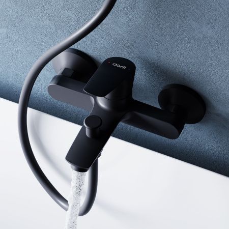 Смеситель для ванны и душа Dorff Prime New D4011022 настенный черный