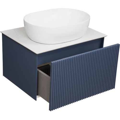 Тумба под раковину La Fenice Terra FNC-01-TER-BG-60 60х50 подвесная цвет синий - фото 5
