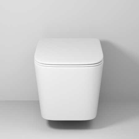 Унитаз подвесной Grossman Торнадо GR-4404MSQ белый матовый с сиденьем микролифт безободковый смыв торнадо