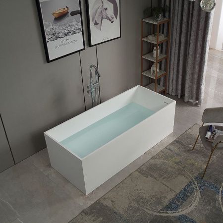 Ванна из искусственного камня Abber Stein AS9642-1.8 180х75 отдельностоящая прямоугольная с ножками