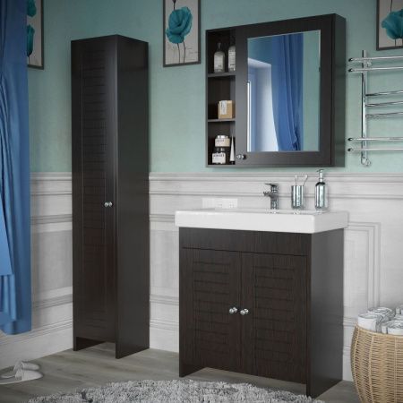 Тумба под раковину Stella Polar Монтоне SP-00000161 80х40 напольная цвет коричневый