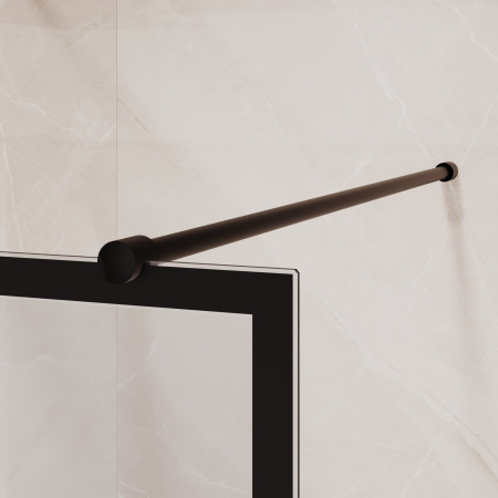 Душевая перегородка RGW Walk In 35101810-84 100х200 стекло с рисунком профиль черный