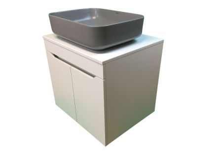 Тумба с раковиной Sintesi STL.W7019_SIN-LVB-APP-409GM 60х60 подвесная цвет белый