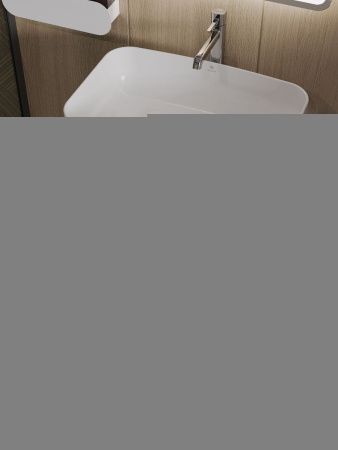 Тумба с раковиной Orange Line Li-60TuwMDF+B07-600W 60х50 подвесная цвет белый