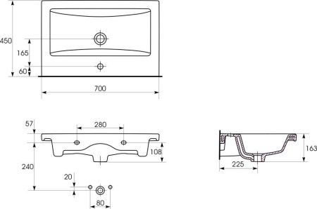 Тумба под раковину Corozo Теона SD-00001721 70х40 напольная цвет белый