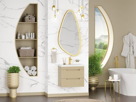 Тумба под раковину Brevita Ariana ARI-01060-03062Я 60х40 подвесная цвет бежевый