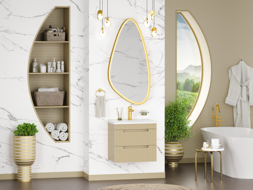 Тумба под раковину Brevita Ariana ARI-01060-03062Я 59х39х51 подвесная - фото 5