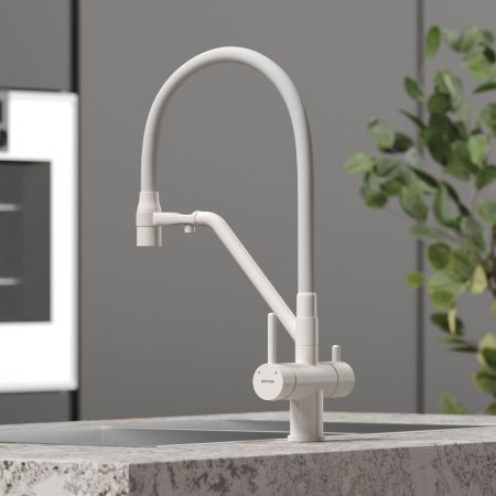 Смеситель для кухни Sancos Dora SC4003MW на мойку белый