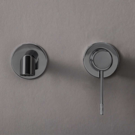 Смеситель для раковины Vincea Desire VBFW-1D1GM встраиваемый в стену вороненая сталь