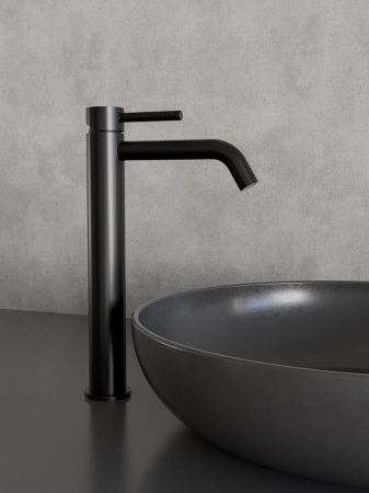 Смеситель для раковины Knotlor ECLIPSE SS-21/BL на столешницу черный