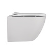Унитаз подвесной Abber Bequem AC1100MW белый матовый с сиденьем микролифт безободковый каскадный смыв