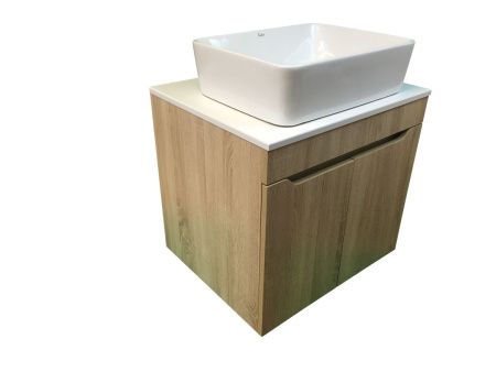 Тумба с раковиной Sintesi STL.W7021_SIN-LVB-APP-401 60х60 подвесная цвет коричневый