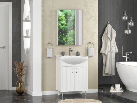 Тумба под раковину Misty Изео Э-Изе01065-021Н 60х40 напольная цвет белый