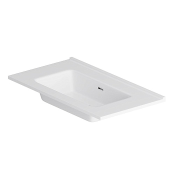 Раковина из сантехнического фарфора Am.Pm Sense M7BWCC0802WG 81х47 встраиваемая цвет белый 1 отверстие под смеситель