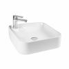 Раковина из сантехнического фарфора Bond Cube S04-430 40х40 накладная цвет белый 1 отверстие под смеситель