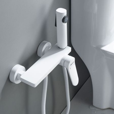 Гигиенический душ со смесителем Shevanik S43C S4305C-1 белый