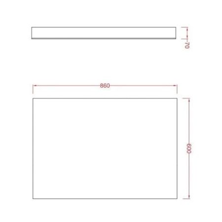 Зеркало с подсветкой Artceram Square ACS010 90х60