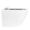 Унитаз подвесной Bond Oval F13-10 белый с сиденьем микролифт безободковый смыв торнадо