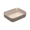 Раковина из сантехнического фарфора Vincea VBS-105MC 50х40 накладная цвет коричневый без отверстий под смеситель