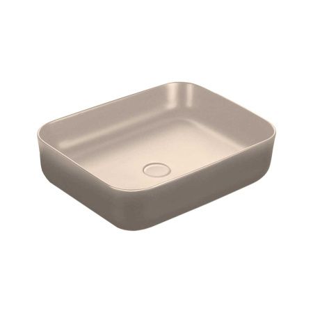 Раковина из сантехнического фарфора Vincea VBS-105MC 50х40 накладная цвет коричневый без отверстий под смеситель