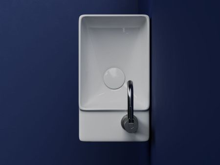 Раковина из сантехнического фарфора Ceramica Nova ELEMENT CN5045 40х20 подвесная цвет белый 1 отверстие под смеситель
