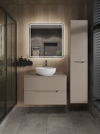 Тумба с раковиной Orange Line Li-80TuLMDF+B07-420W 80х50 цвет бежевый