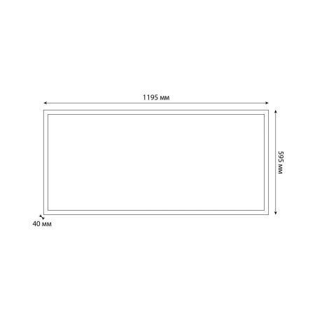 Панель светодиодная Uniel Premium (Премиум) ULP-60120 60W/4000К/LL IP40 PREMIUM OPAL BLACK
