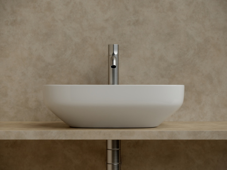 Раковина из сантехнического фарфора Ceramica Nova ELEMENT CN5031 50х40 накладная цвет белый без отверстий под смеситель