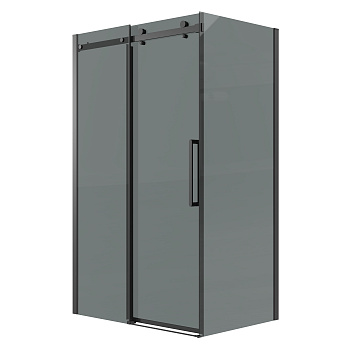 Душевой уголок Grossman Classic 120.K33.04.1390.21.10 130х90 стекло тонированное профиль черный матовый без поддона