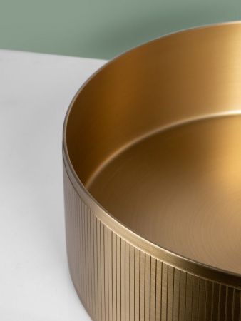 Раковина из нержавеющей стали AltroBagno Costoso AltroBagnoCostoso001005OrSp 40х40 накладная цвет золото