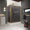 Душевой уголок Vegas-Glass ZP+ZPV Protec ZP+ZPV Protec h1900 150*80 03 07 150х80 стекло тонированное профиль золото матовое без поддона