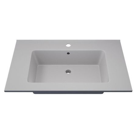 Раковина из искусственного камня Uperwood Parma Quartz 291003005 80х50 полувстраиваемая цвет белый